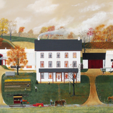 Fabulous Fisher Farm, Christopher Lanser Art, Acrylic, Lancaster County