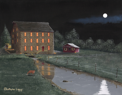 Full Moon At White Horse Mill