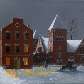 Winter Moon Over Lancaster