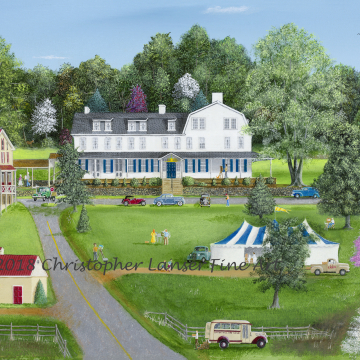 Print: Plein Air Day At Yellow Springs 16 x 36