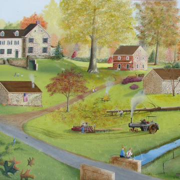 Print: Pool Forge Primitive  14" x  21" image size on 18" x 24"