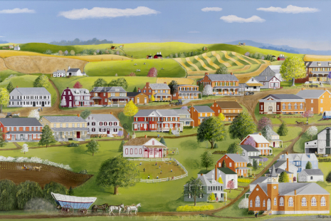 Christopher Lanser, cross keys, village