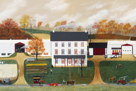 Fabulous Fisher Farm, Christopher Lanser Art, Acrylic, Lancaster County